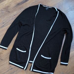 Torrid Black Cardigan with White Accents